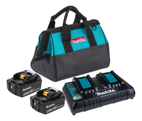 Carregador Duplo Rapid Dc18rd 2bat 18v 5ah Makita 220v Bolsa