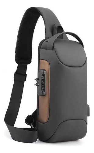 Hombre Anti-robo Cerradura De Combinación Crossbody Bag