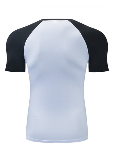 Playera Deportiva Hombre Elástico Transpirable Manga Corta