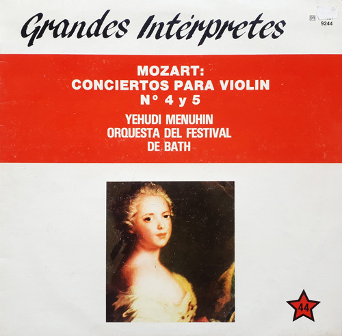 Yehudi Enuhin Orq Bath - Mozart Concierto Para Violin Lp