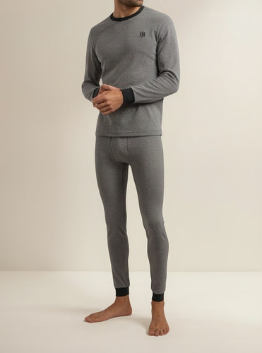 Pijama Para Hombre Color Aluminio John Henry