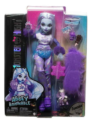 Muñeca Abbey Bominable Monster High Con Accesorios Y Mascota