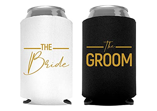 Neveras Para Latas Bride And Groom, 1 Lata De Cerveza Blanca