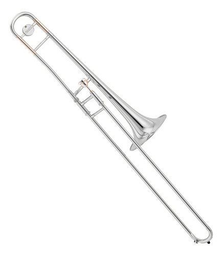 Trombón De Vara Yamaha Sibemol Plateado Ysl154s Con Estuche