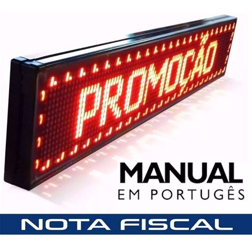 Painel Display Letreiro Led Luminoso 100 X 20cm