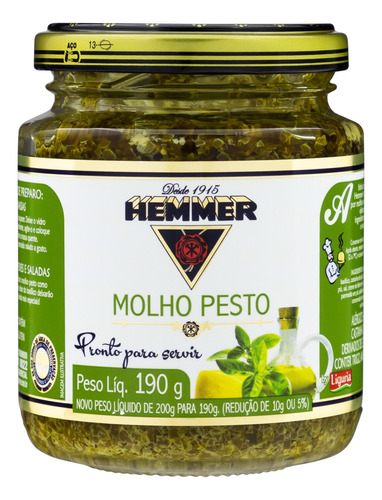 Molho Pesto Hemmer 190 g