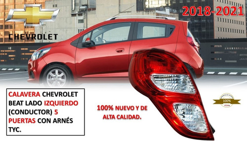 Calavera Tyc Izquierda 5 Puertas Chevrolet Beat 2018-2021.