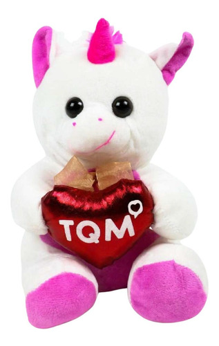 Peluche Animalitos Zoo Tqm 20 Cm Unicornio Blanco