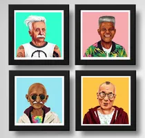 Comprar Set 4 Cuadros Einstein Mandela Gandhi Dalai Pop Art Hipster