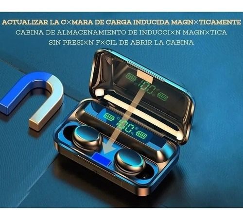 4 Audífonos Inalámbricos Bluetooth F9 9d Tws 5.1