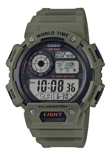 Reloj Casio Para Hombre Ae1400wh-3av Cuarzo Banda De 25mm