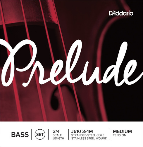 Encordado Contrabajo Daddario 3/4 Prelude Bass Set Ten Media