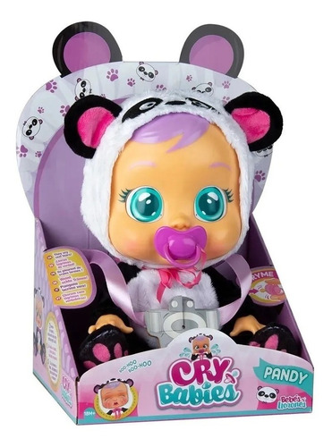 Imagem 2 de 8 de Boneca Cry Babies Pandy Chora De Verdade - Multikids Br1177