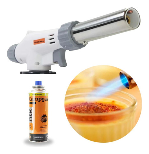 Maçarico Flame Gun Com Ignição Automática Guepardo + Refil