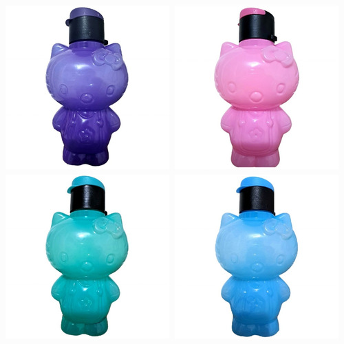 5 Vasos Kitty Cilindro Agua Colores 1 Lt