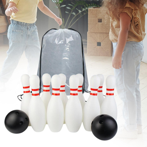 Juego De Bolos Para Niños 10 Pines Y 2 Bolas Juego De 25 Cm