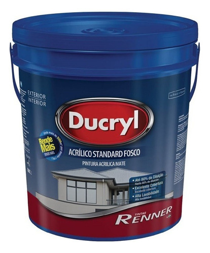 Tinta Ducryl Standard Fosca 18l Renner Cor Céu De Verão