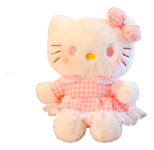 Peluche Hello Kitty Perla Vestido Cuadros Sanrio