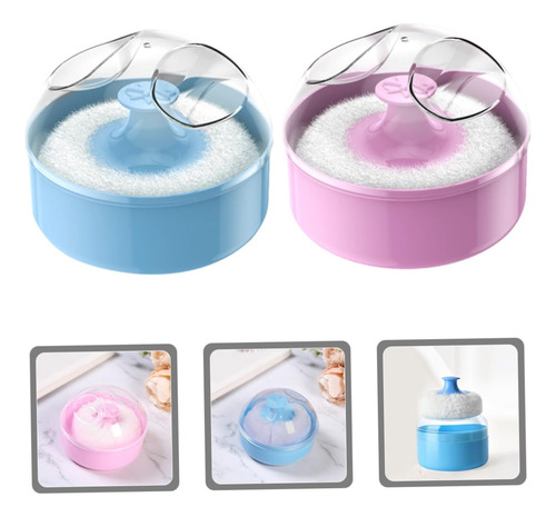 2 Piezas Puff Para Cuerpo De Bebé Soplo De Polvo Para