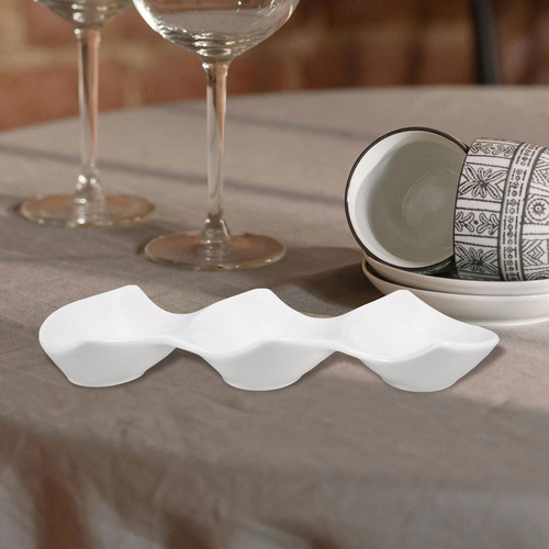 . Compartiments Source Dish, Cuenco De Tres Piezas Con