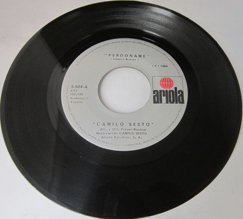 Camilo Sesto - Perdoname Single 7 Lp (Usado)