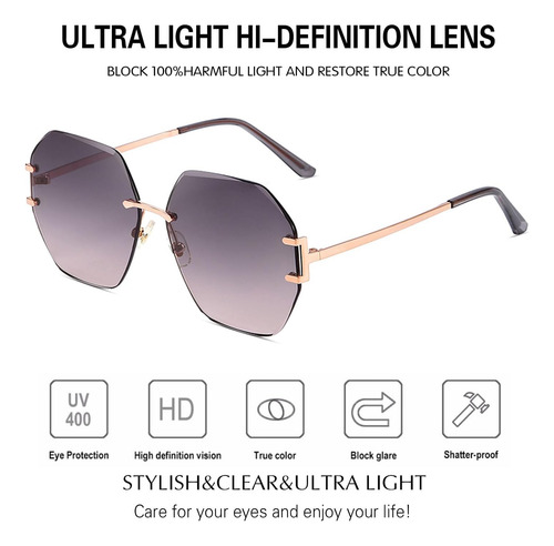 Vanolu Gafas De Sol Hexagonales Ovaladas Vintage Con Efecto