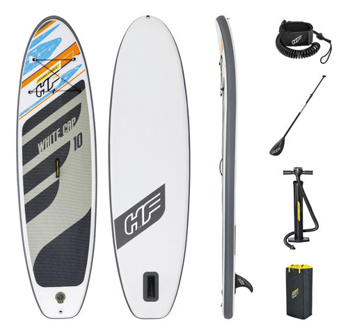 Stand Up Inflável White Cap Remo Bomba E Bolsa Bestway Cor Branco