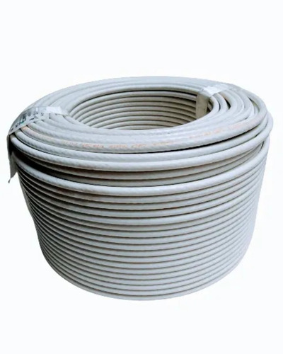 Cable Coaxial Rg6 Blanco Al 90% 2 Rollos De 150 Metros