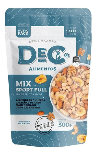 Mix Sport Full Frutos Secos Dec Alimentos 300g - Techcel