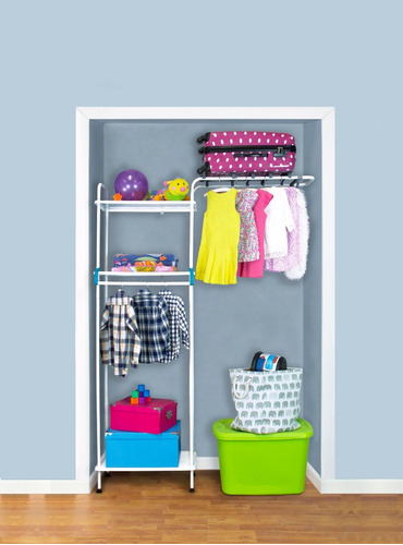 Imagen 2 de 7 de Closet Armable Konekte Blanco 3 Repisas Metal Sólido Durable