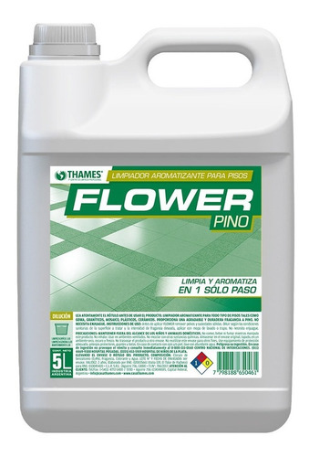 Liquido Limpia Piso Desodorante Flower Bidón 5l