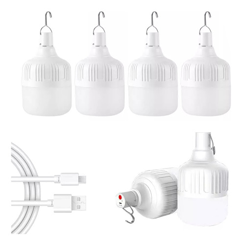 Focos Portátil Gancho Led Usb Recargable 6pcs 40w