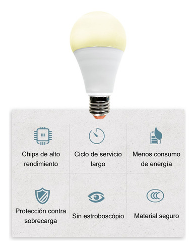 Focos 15w Led Ahorrador 1500lm 3000k De Luz Cálida 1pcs