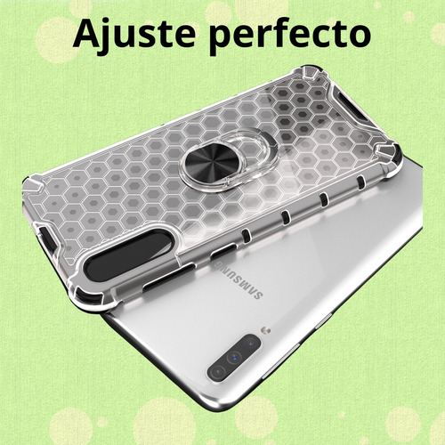 Funda Para Galaxy A50 Con Mica Varios Modelos Antigolpes Azul Honey Ring