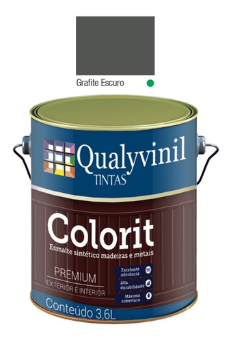 Pintura Esmalte Premium Madera Hierro Mate Qualyvinil 0.9l