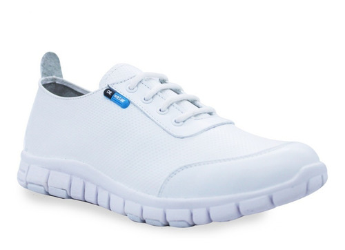 Zapato Tenis Blanco Piel Ultraligero Enfermer Dr Hosue 3017