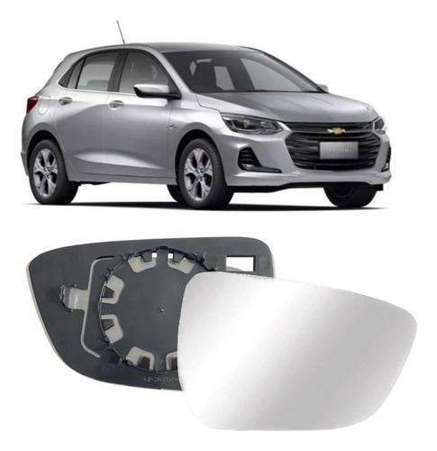 Lente Espelho + Base Retrovisor Direito Onix 2021 22 23 24