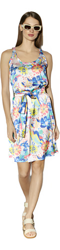 Vestido Estampado Sin Mangas Geovana Mujer Asterisco