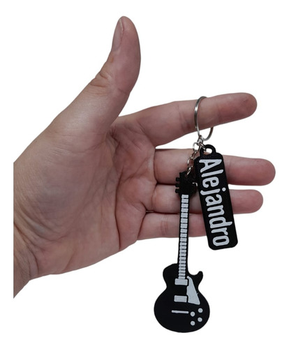 Llavero Souvenir Personalizado Con Nombre Guitarra X30