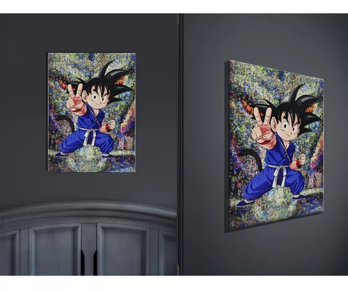 Quadro decorativo Emoldurado Desenho Freeza Dragon Ball Anime para sala  quarto