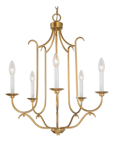 Durent Lighting Candelabro Frances Dorado Antiguo Para Comed