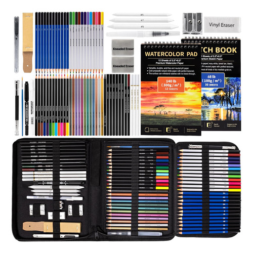 Art Supplies Dibujo Lápices Set 76 Pack Pro Sketching ...