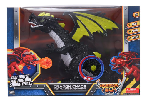 Dragon Chaos Con Luz Sonido Efecto Fuego Warrior Tech Color Negro