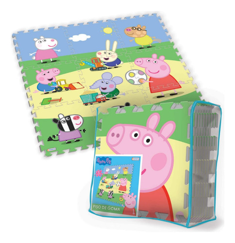 Piso De Goma Eva Encastrable Bebes Peppa Pig Tapimovil