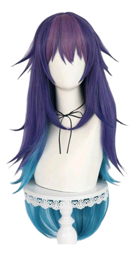 Peluca Morado Multicolor Umika Konohoshi Cosplay Tamaño De La Base Unitalla