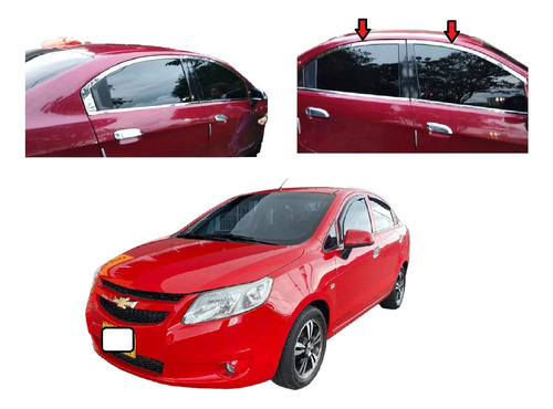 Orillos Cromados Chevrolet Sail Po 4 Piezas 