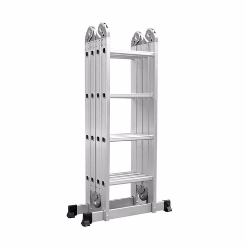 Escalera Multiusos Articulada Aluminio 16 Pasos Con Platafor