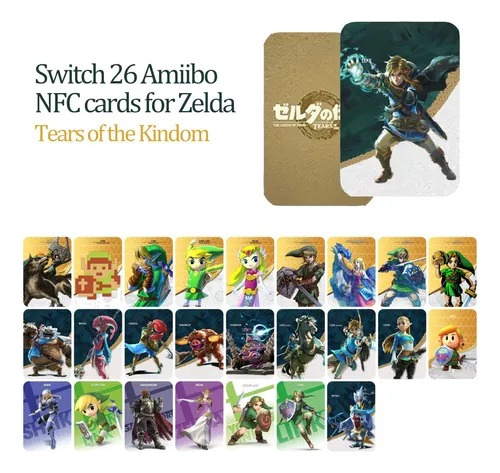 26 Tarjetas Amiibo Nfc De Switch Para Zelda Tears Of The Kin