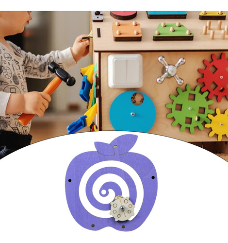 5 Accesorios De Madera Para Tablero De Actividad, Violeta