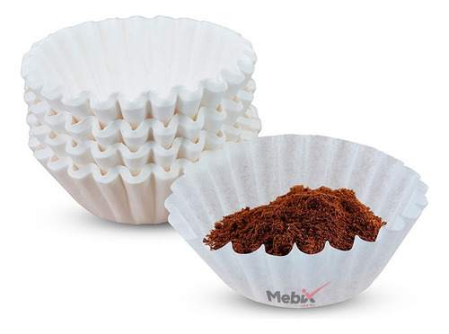 Set 100 Filtros Desechables Para Café De 8 A 12 Tazas 18.5cm